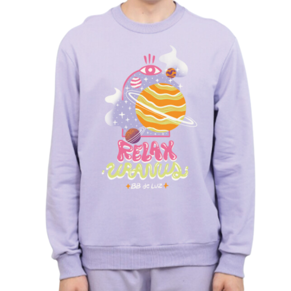 Sudadera morada Bebé de Luz